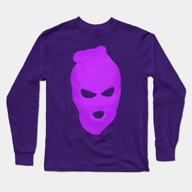 BLANK FACE VIOLET Long Sleeve T-Shirt by CharlieCreator